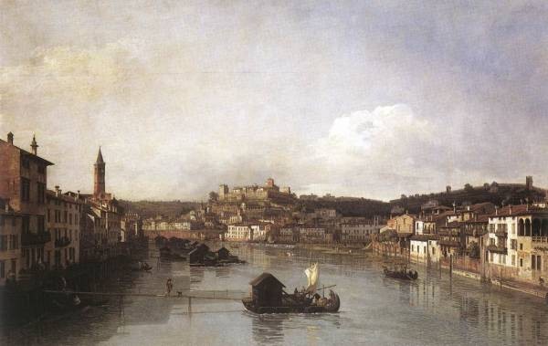 View Of Verona And The River Adige From The Ponte Nuovo